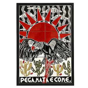 Quadro Mosaico Pega, Mata e Come - Bacaro Borges - PE