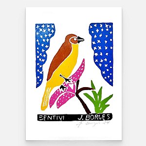 Xilogravura Bentivi P - assinada por J. Borges - PE (Última peça)