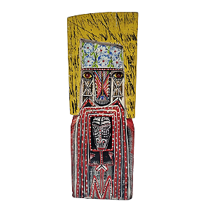 Totem Cabeça Amarela com Caveira Mulher - Célio Souza - CE