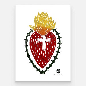 Xilogravura "Coração Sagrado" P 2026 - Edna - PE