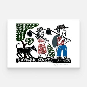 Xilogravura Caminho da Roça P - J. Miguel - PE