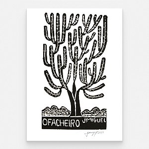 Xilogravura "O Facheiro" P - J. Miguel - PE