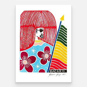 Xilogravura Caboclo de Lança P - Bacaro Borges - PE