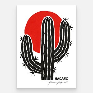 Xilogravura Coleção Sertão Laranja 5 P - Bacaro Borges - PE