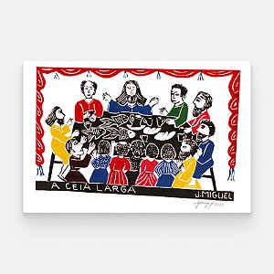 Xilogravura ''A Ceia Larga" G - J. Miguel - PE