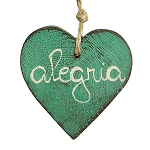 Coração com Dizeres "Alegria" - Beth - MG
