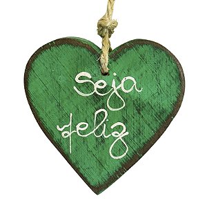 Coração com Dizeres "Seja Feliz" - Beth - MG