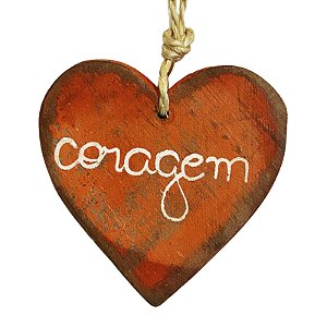 Coração com Dizeres "Coragem" - Beth - MG