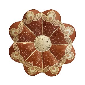 Flor de Parede 20Cm Vermelha - Josefina - Vale do Jequitinhonha - MG