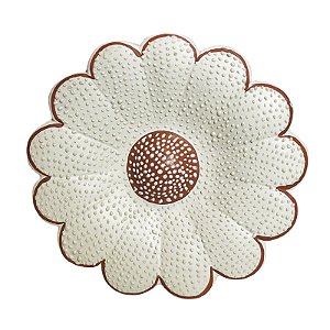 Flor de Parede 8Cm Branca - Lisa - Vale do Jequitinhonha - MG