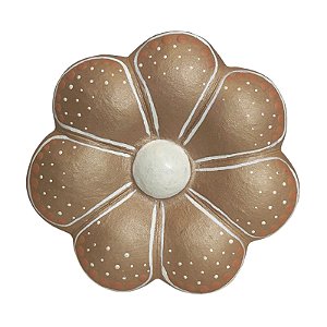 Flor de Parede 10Cm Marrom - Claudia - Vale do Jequitinhonha - MG