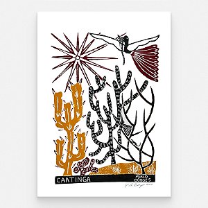 Xilogravura "Caatinga" G 2025 - Pablo Borges - PE