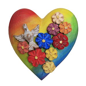 Coração Divino da Diversidade com Flores - Beth - MG