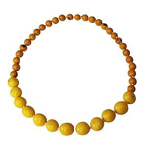 Colar de Jarina e Paxiuba em Amarelo - Maria José - AC