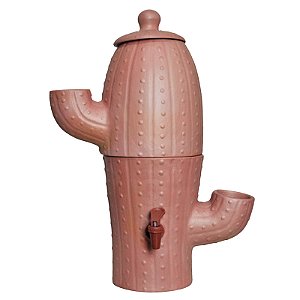 Filtro de Cacto de Barro Rosa 2,5L - Marcos Lopes - Vale do Jequitinhonha - MG