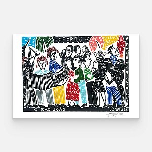 Xilogravura "O São João" G - J. Miguel - PE