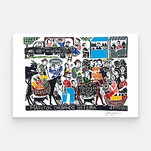 Xilogravura "Matutos Chegando na Feira" G - J. Miguel - PE