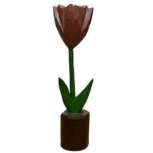 Tulipa Marrom no Vaso - Joalisson - PB