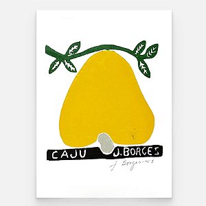 Xilogravura Caju P - assinada por J. Borges - PE (Última Peça)
