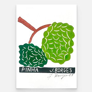 Xilogravura Pinha P - assinada por J. Borges - PE (Última peça)