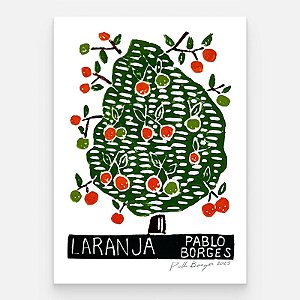 Xilogravura "Laranja" P - Pablo Borges - PE