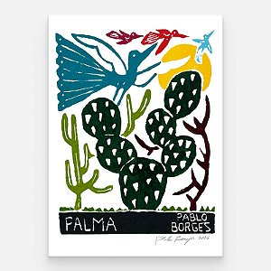 Xilogravura "Palma" P - Pablo Borges - PE