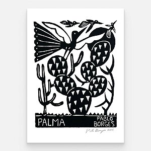 Xilogravura "Palma" P - Pablo Borges - PE
