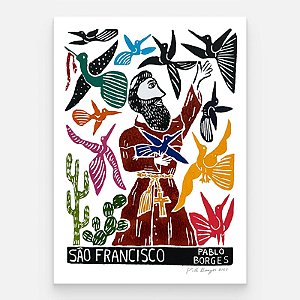 Xilogravura ''São Francisco" M - Pablo Borges - PE