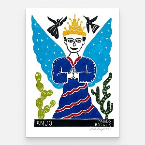 Xilogravura ''Anjo" M - Pablo Borges - PE