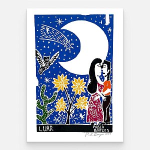 Xilogravura ''Luar" M - Pablo Borges - PE