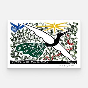 Xilogravura ''Retirada da Asa Branca" G - Pablo Borges - PE