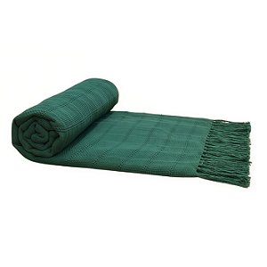 Manta em Tear Manual Verde Escuro 1.30 x 1.90 - T.A.E.F - MG