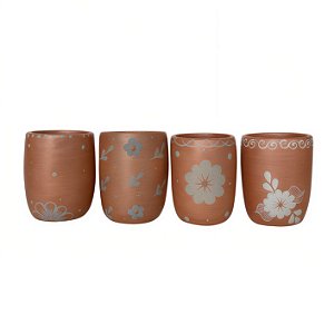 Conjunto com 4 Copos - Vale do Jequitinhonha - MG