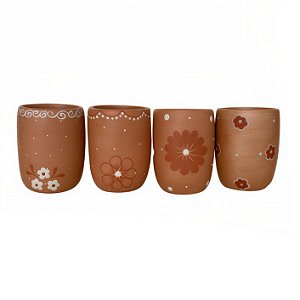 Conjunto com 4 Copos - Vale do Jequitinhonha - MG