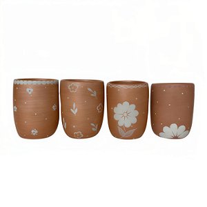 Conjunto com 4 Copos - Vale do Jequitinhonha - MG
