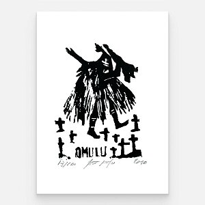 Xilogravura "Omolu" P - João Pedro - Juazeiro do Norte - PE
