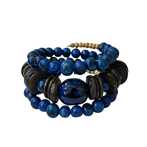 Pulseira Voltas Açaí Azul - Rosa - AL