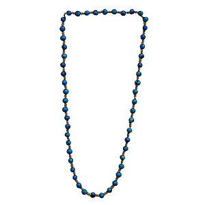 Colar de Açaí com Morototó Curto Azul - Rose - AM