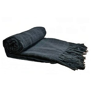 Manta em Tear Manual Preta 1.55 x 2.50 - T.A.E.F - MG