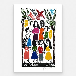 Xilogravura "A Ciranda" G - J. Miguel - PE