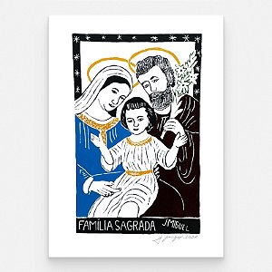 Xilogravura "Família Sagrada" G - J. Miguel - PE