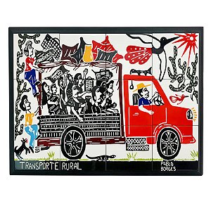 Quadro Mosaico Transporte Rural - Pablo Borges - PE