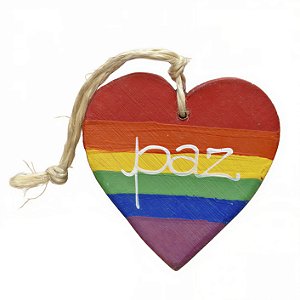 Coração com Dizeres da Diversidade Paz - Beth - MG