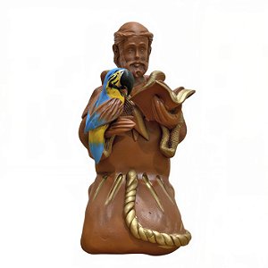 São Francisco Pantaneiro Sentado com Arara Canindé - Leslei - MT