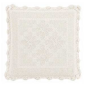Capa de Almofada de Renda de Filé - AL