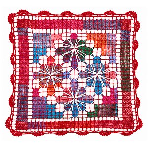 Capa de Almofada de Renda de Filé - AL
