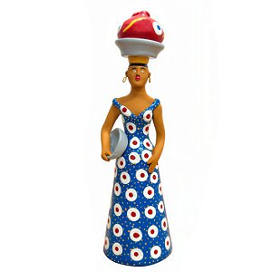 Boneca Lavandeira G Vestido Azul - Ednaldo - PE