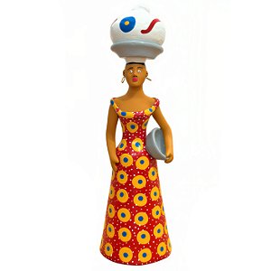 Boneca Lavandeira G Vestido Vermelho - Ednaldo - PE