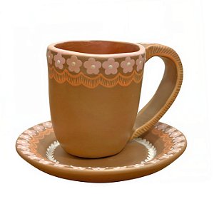 Caneca Marrom com Píres - Pedrelina - Vale do Jequitinhonha - MG