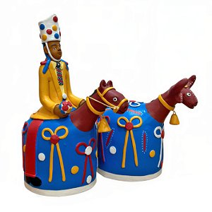 Casal de Cavalo Marinho Colorido - Ednaldo - PE